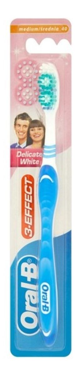 3-Effect Delicate White Szczoteczka do zębów średnia