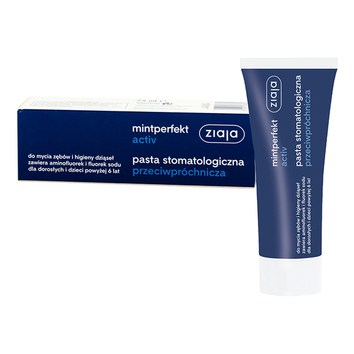 Ziaja Mintperfekt Activ Pasta Stomatologiczna Przeciwpróchniczna 75ml