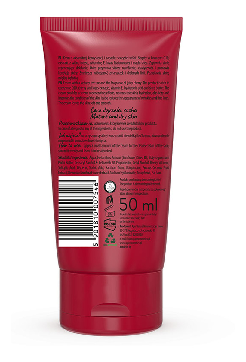 krem regenerujący do cery dojrzałej Wiśnia