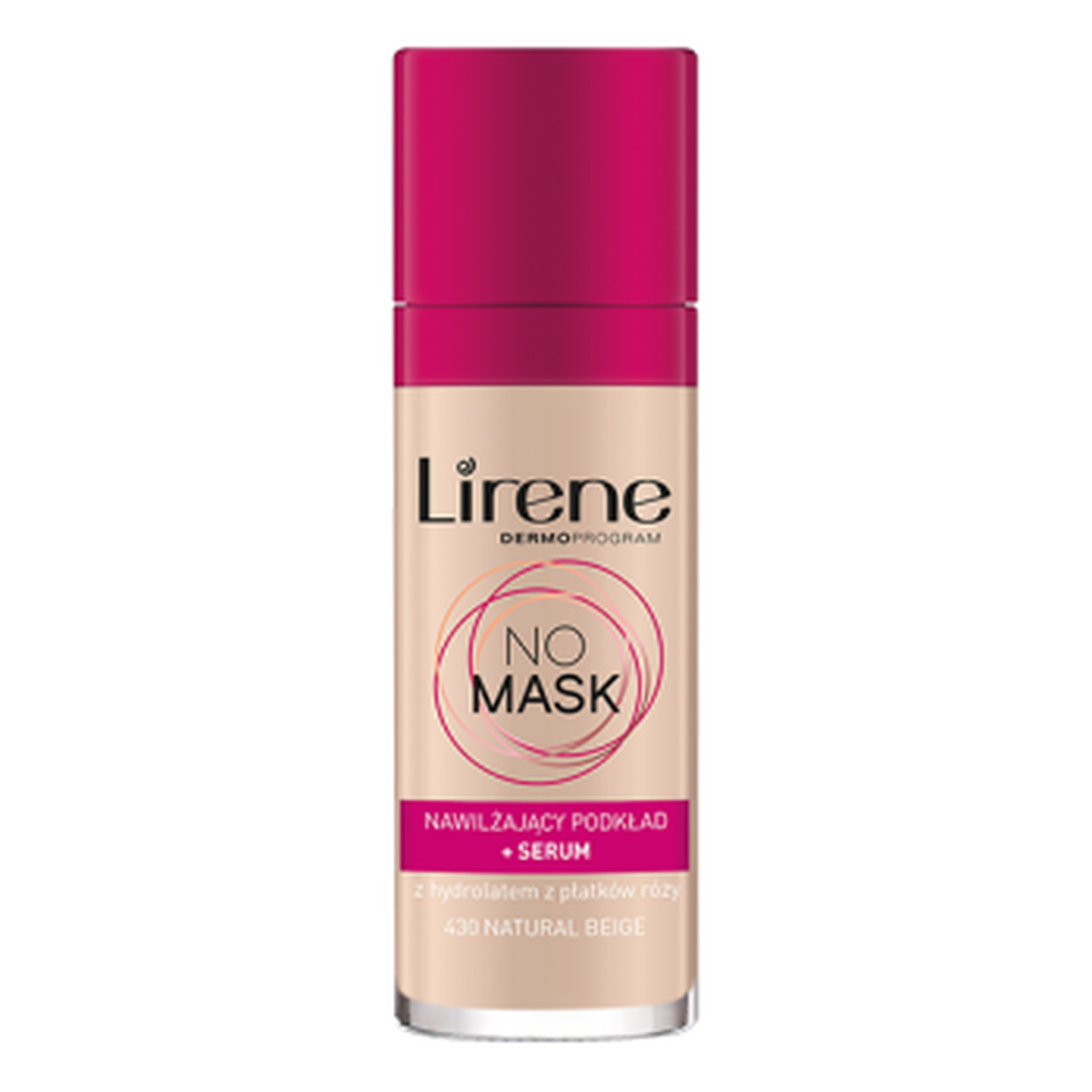 Lirene No Mask Nawilżający podkład+serum z hydrolatem z płatków róży 30ml