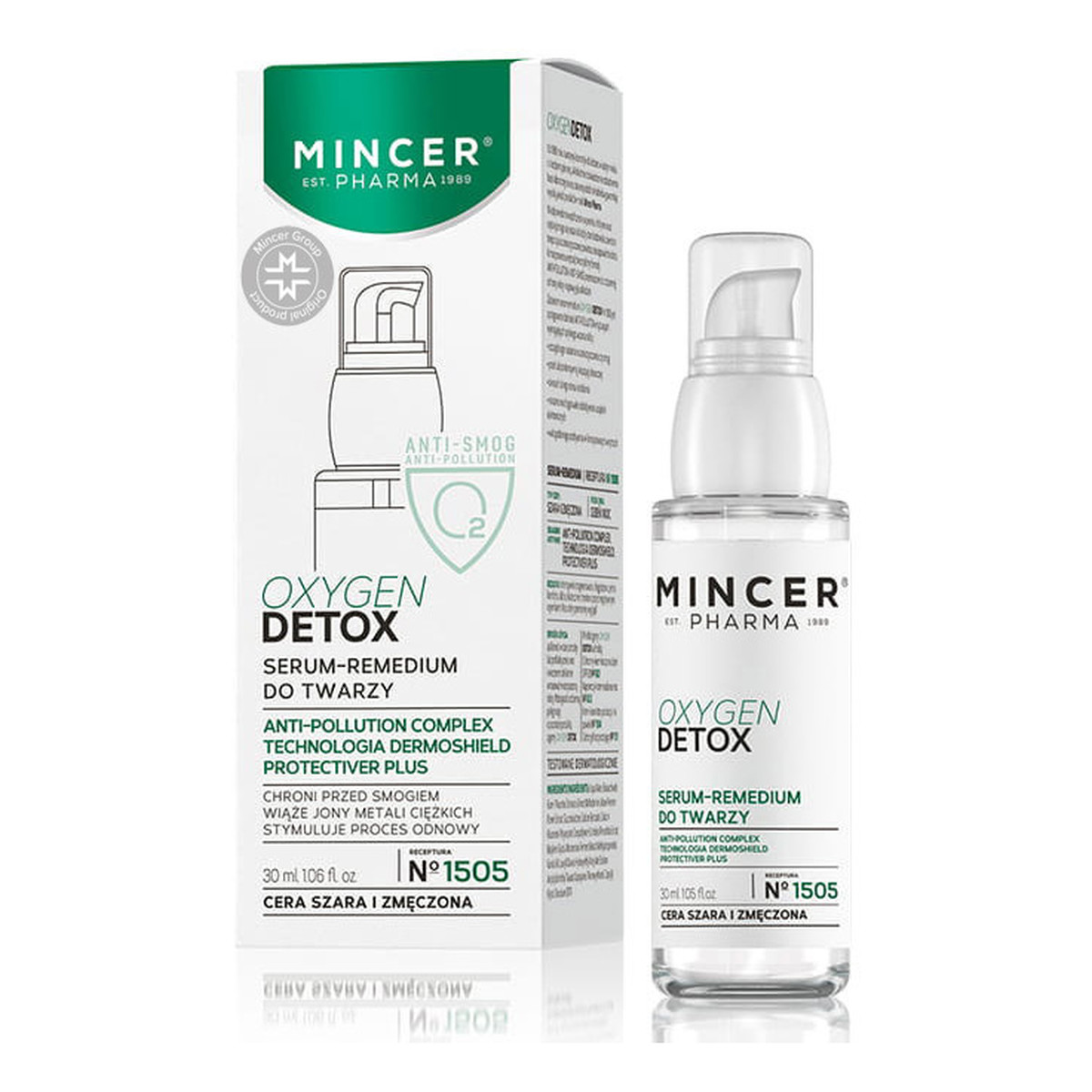 Mincer Pharma Oxygen Detox Serum-remedium anti-radical do twarzy No 1505 30ml