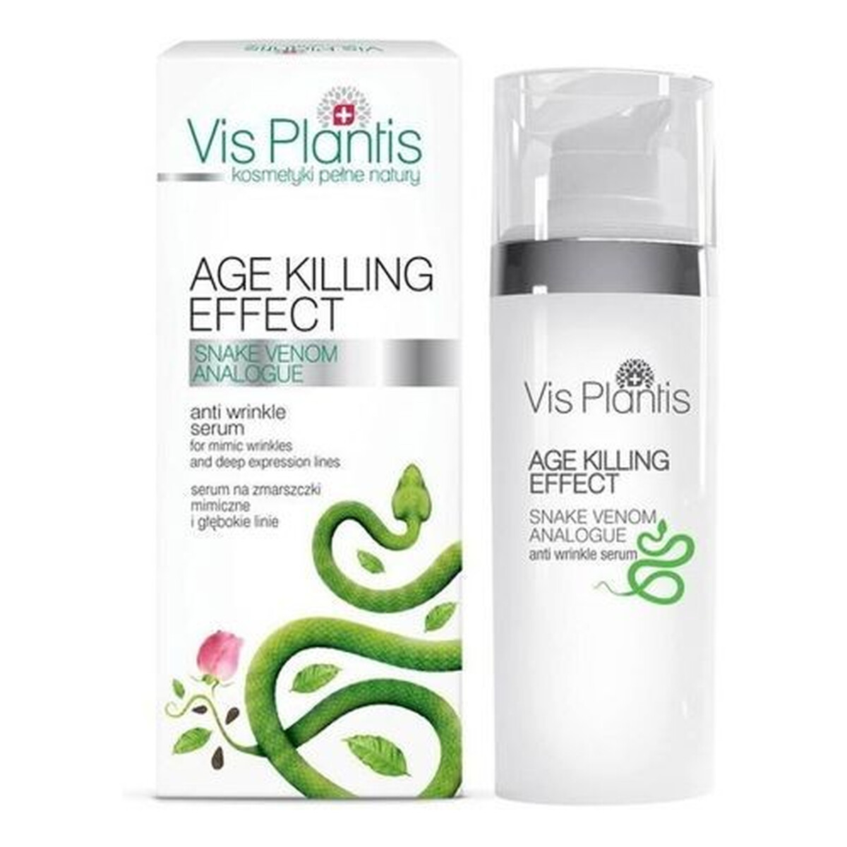 Vis Plantis Age Killing Effect Serum Przeciwzmarszczkowe Z Jadem Węża (Żmii) Na Zmarszczki Mimiczne i Głębokie Linie 30ml