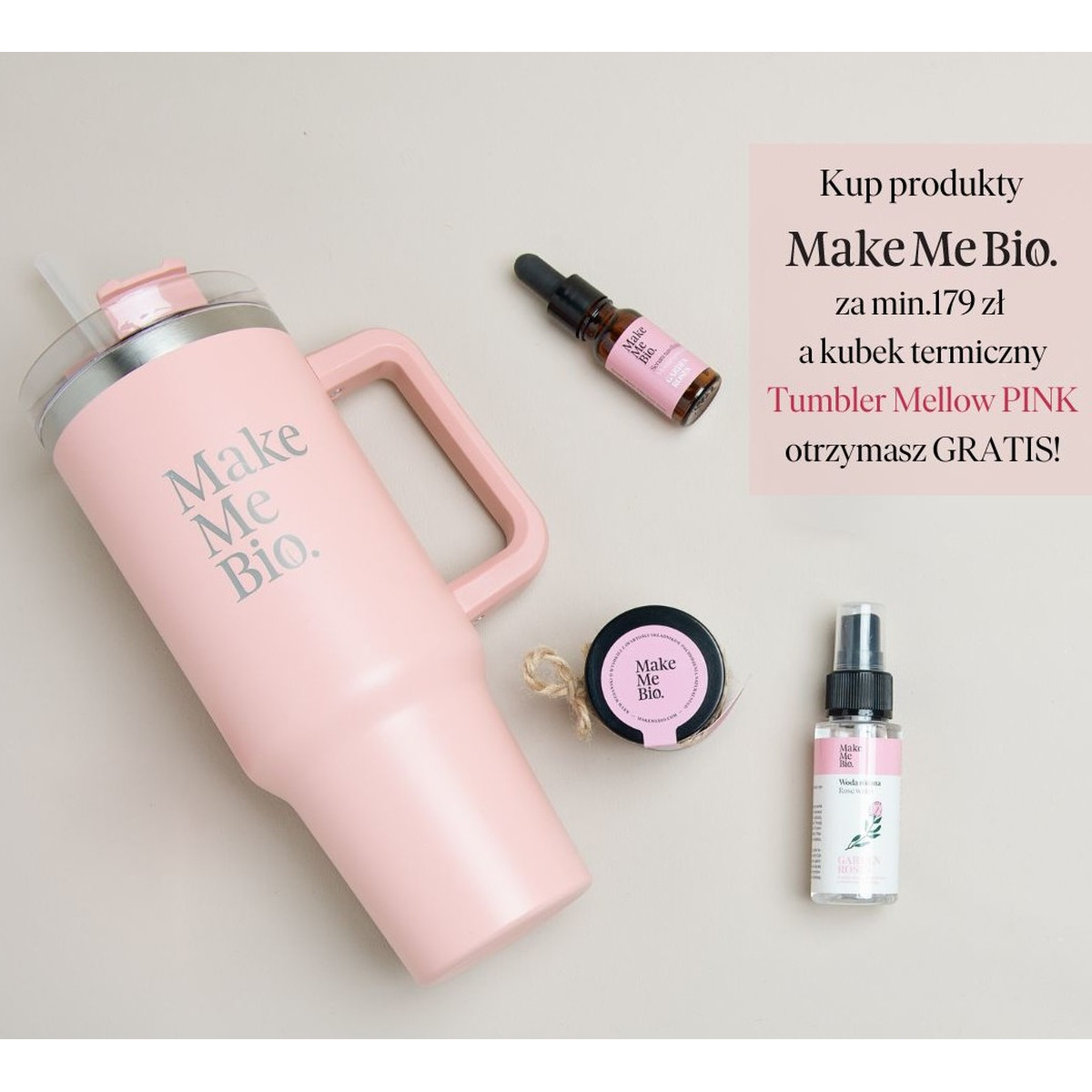 Make Me Bio Kubek termiczny Mellow Pink 1.18 L