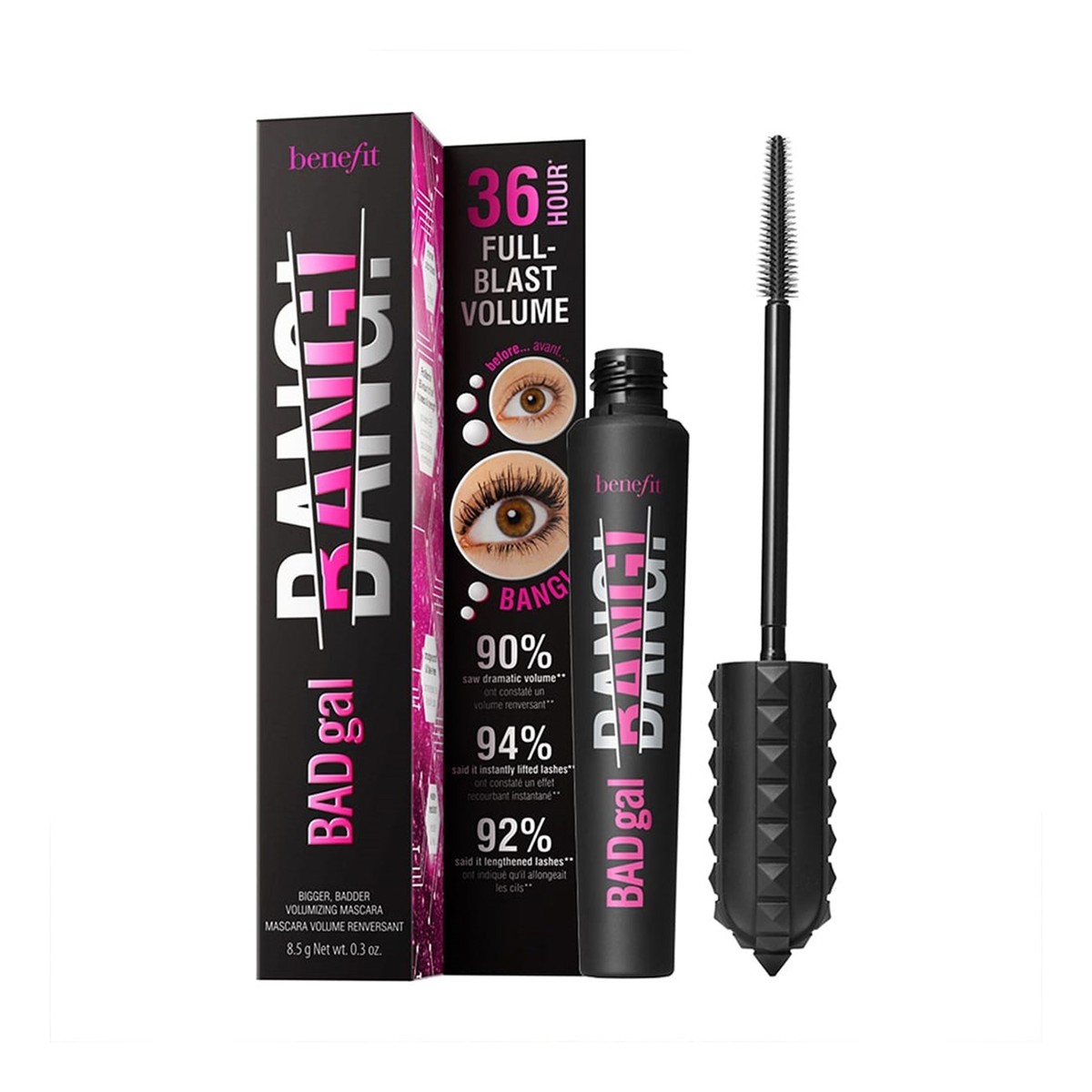 Benefit Badgal bang! volumizing mascara pogrubiający tusz do rzęs black 8,5 g