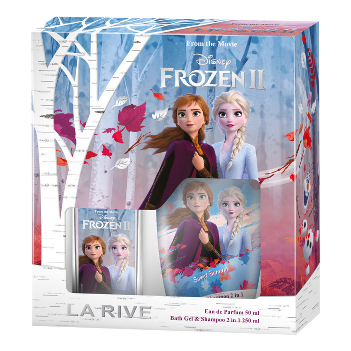 La Rive Disney Frozen Zestaw woda perfumowana spray 50ml + szampon i żel pod prysznic 2w1 250ml