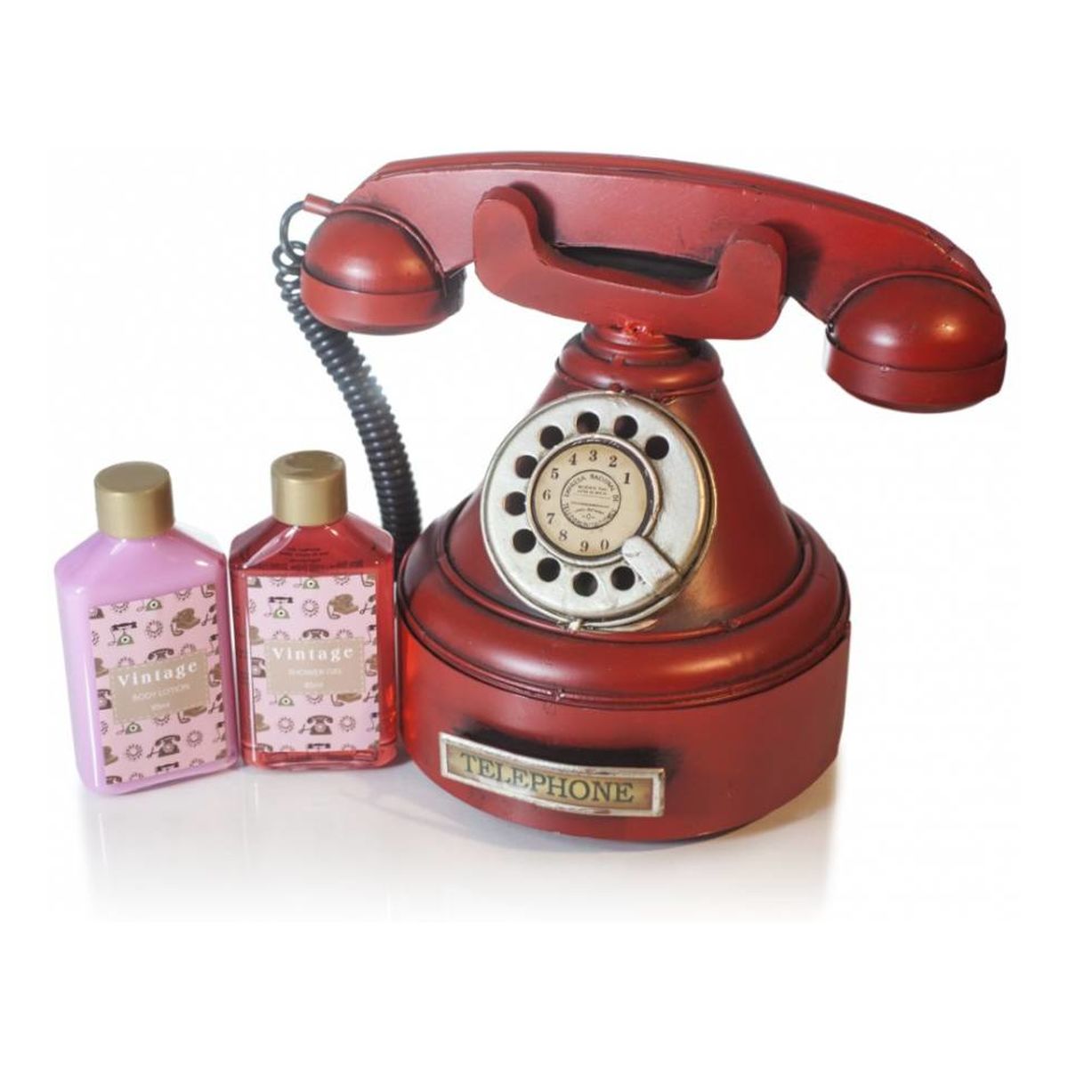 Pokhara Vintage Red Telephone zestaw balsam do ciała 85ml + żel pod prysznic