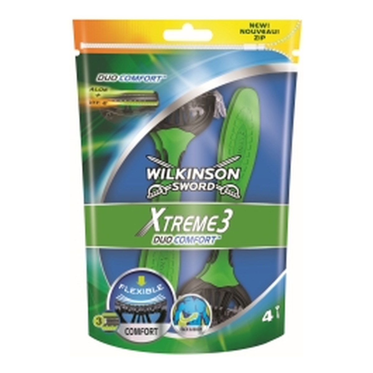 Wilkinson Sword Xtreme3 Duo Comfort Jednorazowe maszynki 4 sztuki