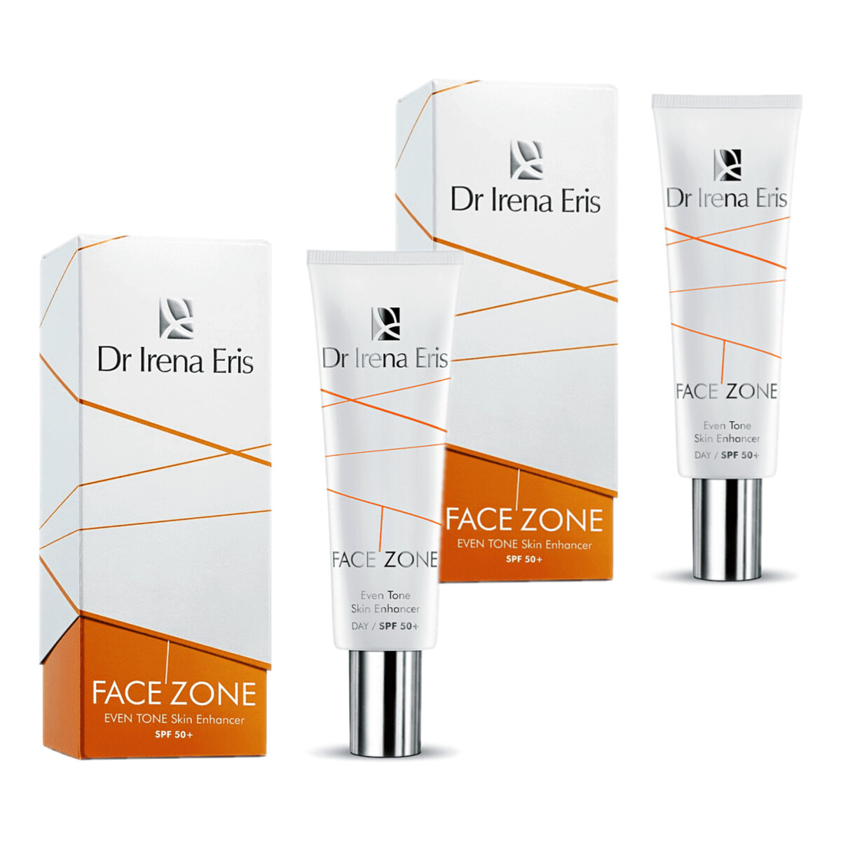 Dr Irena Eris Face Zone & Eye Zone Krem do Twarzy Tonujący Antyrodnikowy SPF 50+ 3x30ml