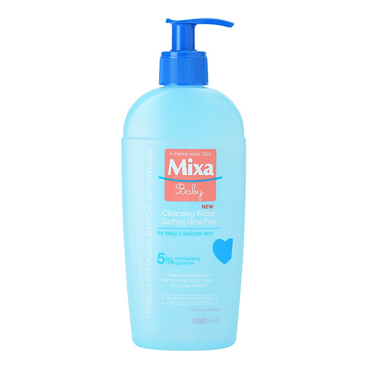 Mixa Baby łagodząca woda oczyszczająca bez spłukiwania do delikatnej skóry dziecka 250ml