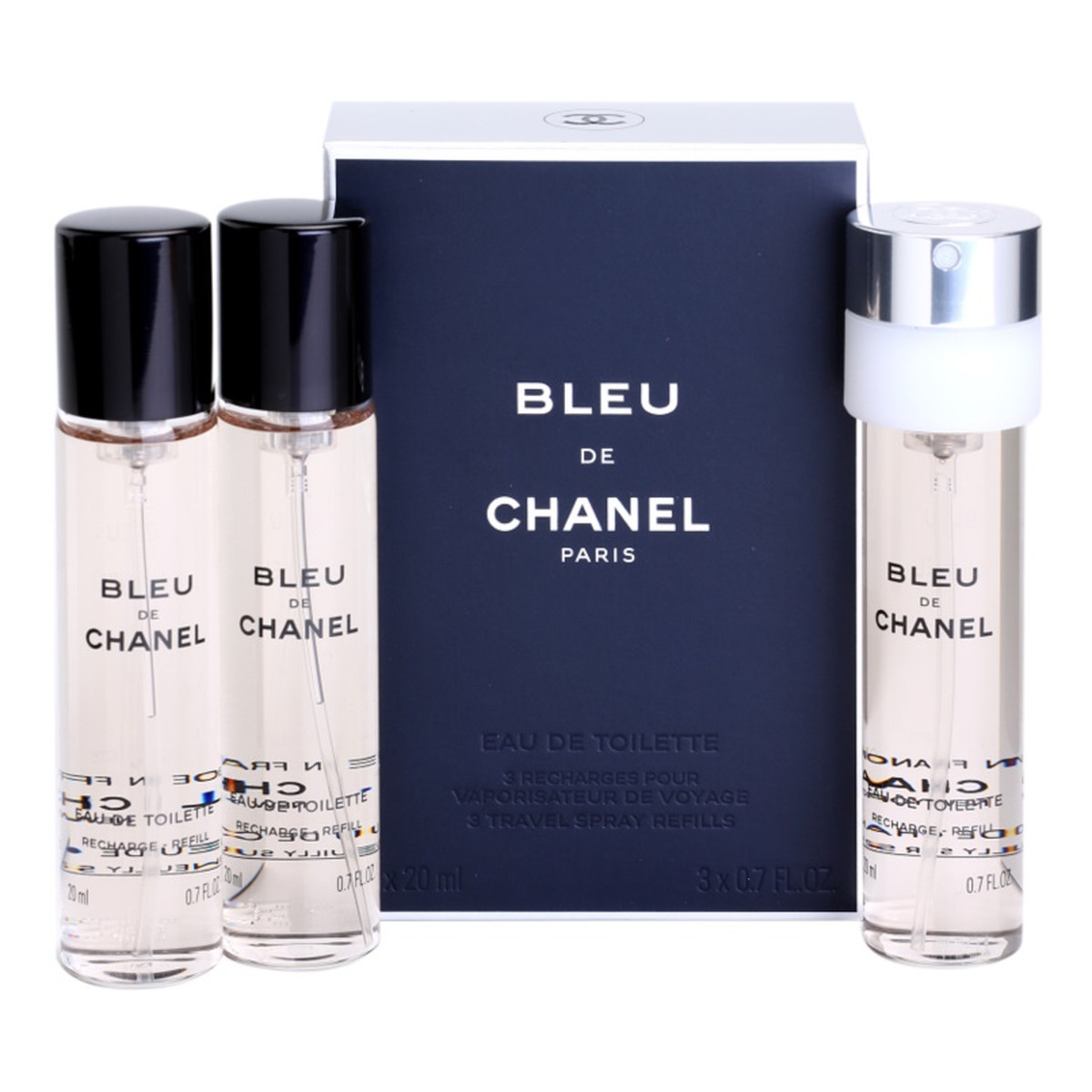 Chanel Bleu de Chanel Pour Homme zestaw (woda toaletowa + wkłady 3x20ml)