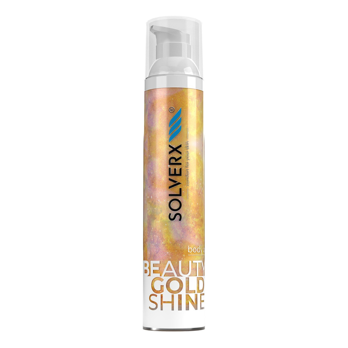 Solverx Beauty Gold Shine Olejek w żelu do twarzy i ciała z drobinkami złota 100ml