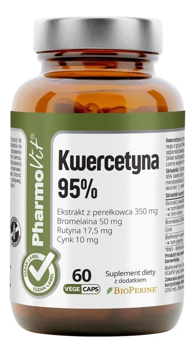 Kwercetyna 95% suplement diety 60 kapsułek