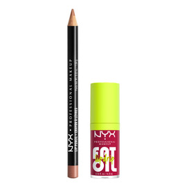 Zestaw slim lip pencil kredka do ust natural 1.04g + fat oil lip drip olejek do ust newsfeed 4.8ml