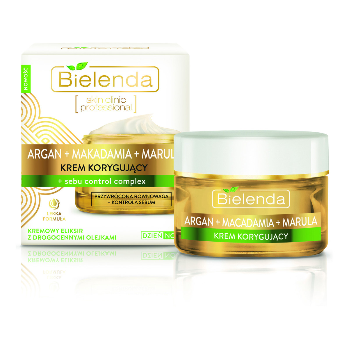 Bielenda ARGAN + MAKADAMIA + MARULA Krem Korygujący + Sebu Control Complex Na Dzień i Na Noc 50ml