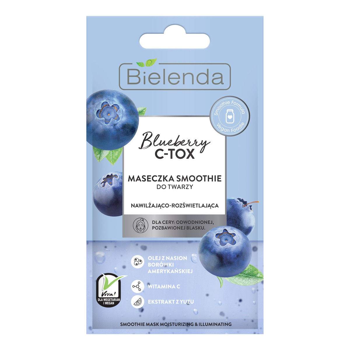 Bielenda C-TOX Blueberry maseczka-smoothie nawilżająco-rozświetlająca 8g