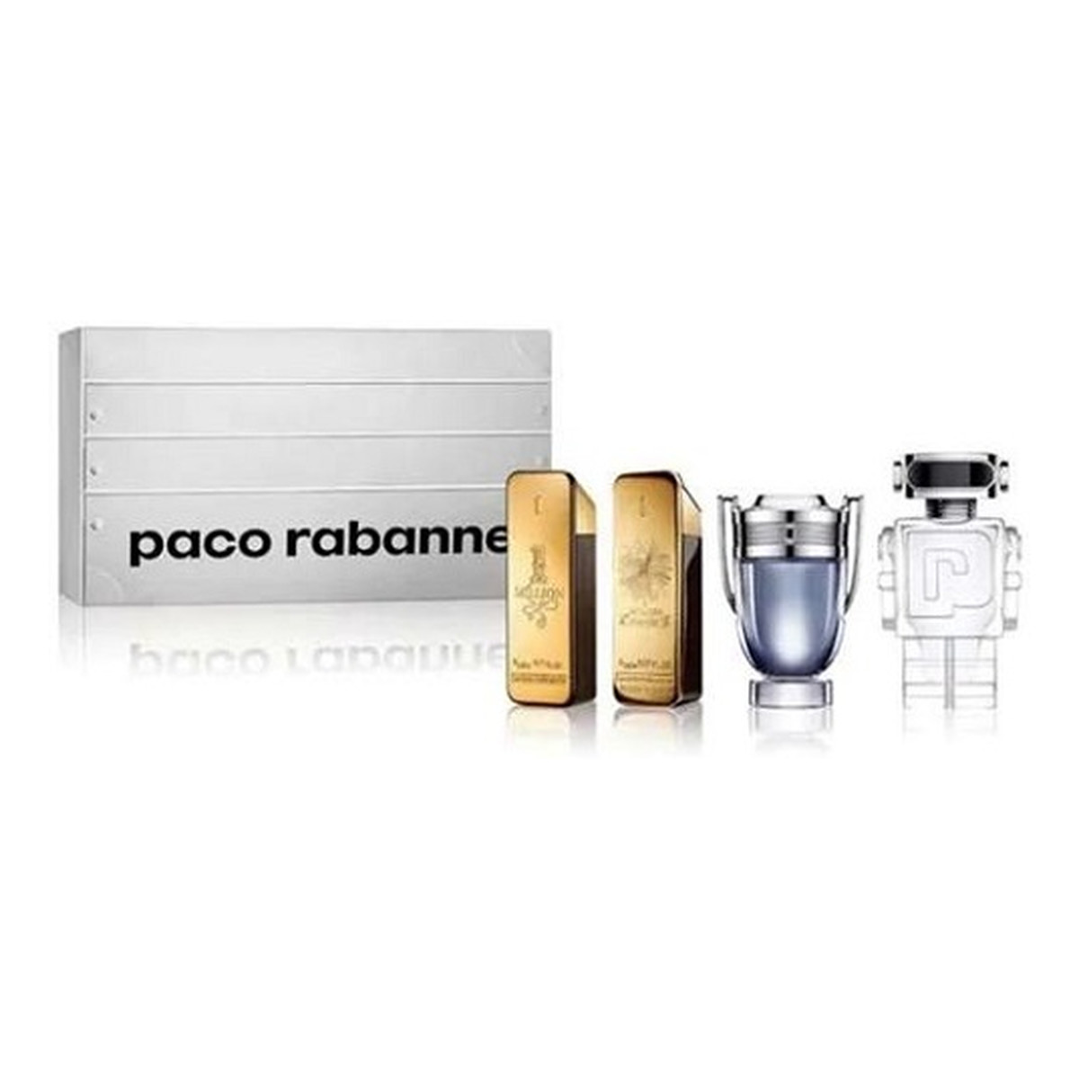 Paco Rabanne Travel Retail Exclusive Zestaw 1 million woda toaletowa 5ml + 1 million perfumy 5ml + invictus woda toaletowa 5ml + phantom woda toaletowa 5ml