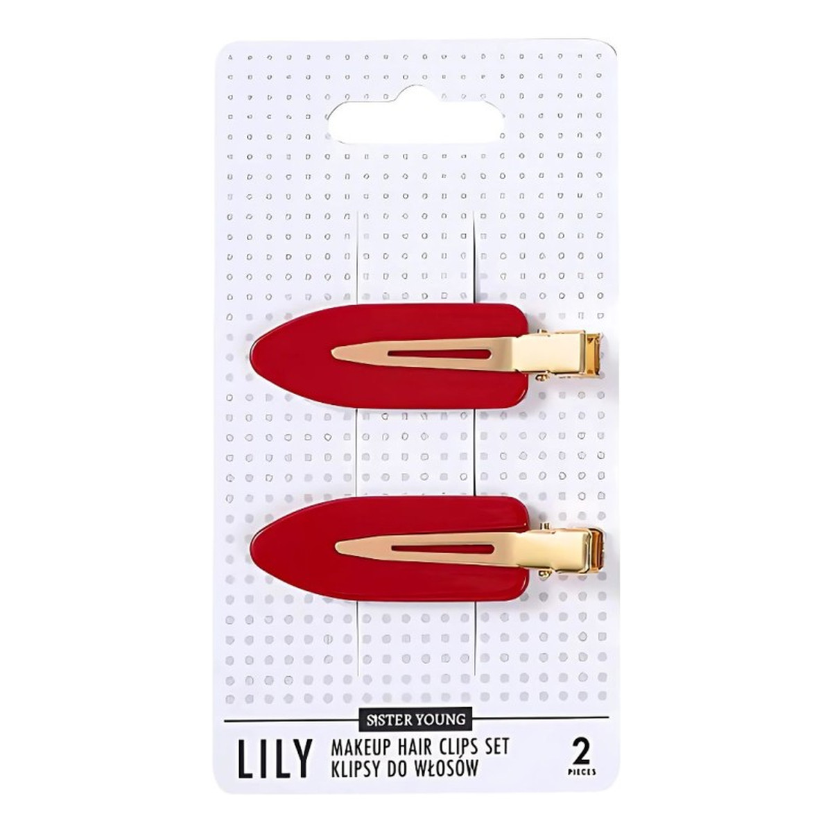 Sister Young Lily Klipsy Spinki do Włosów Red
