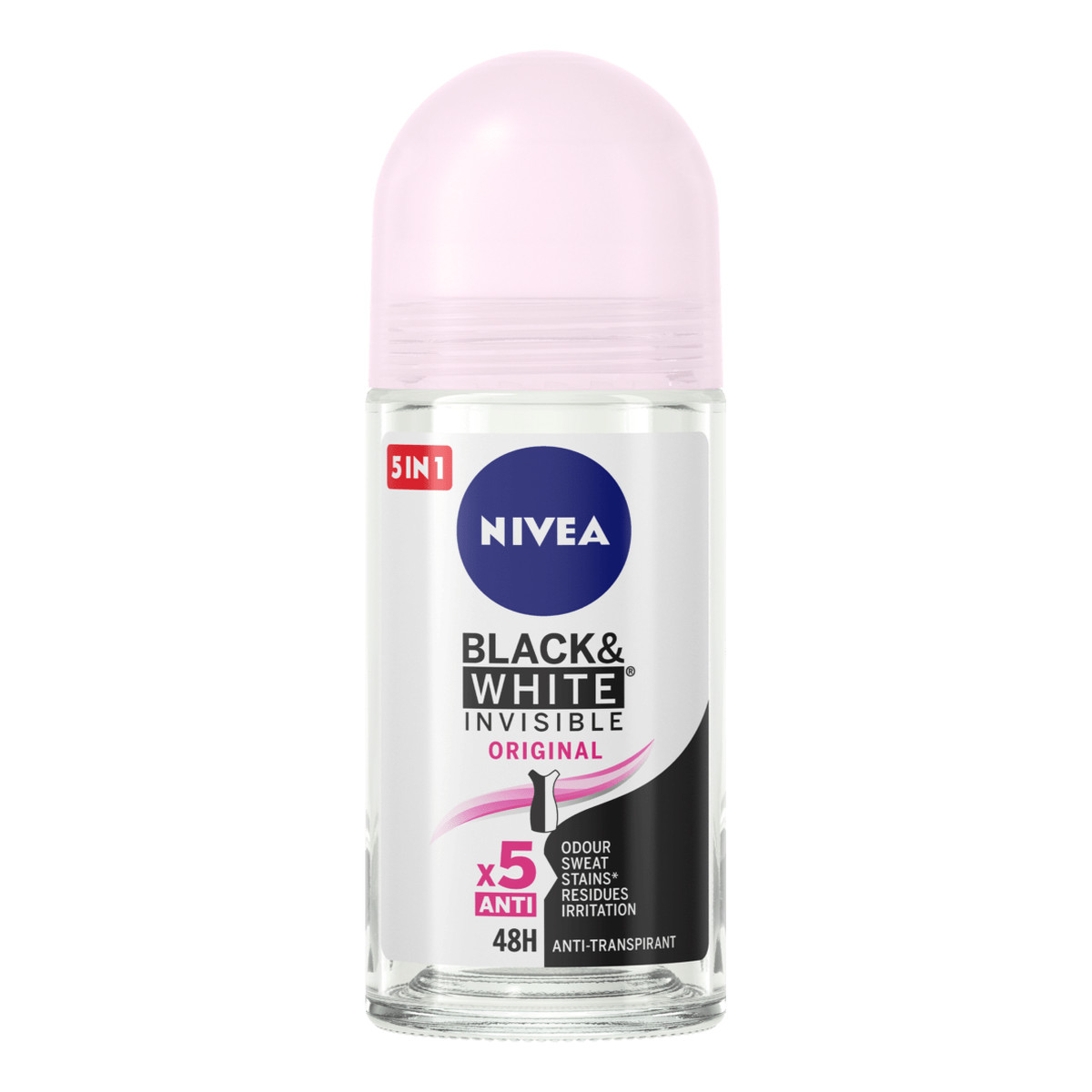 Nivea Invisible Black&White Dezodorant roll-on dla kobiet 50ml