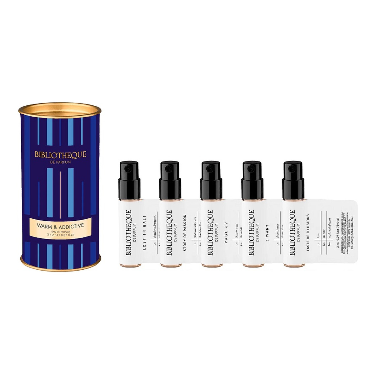 Bibliotheque de Parfum Warm Addictive Zestaw wód perfumowanych 5x2ml 10ml