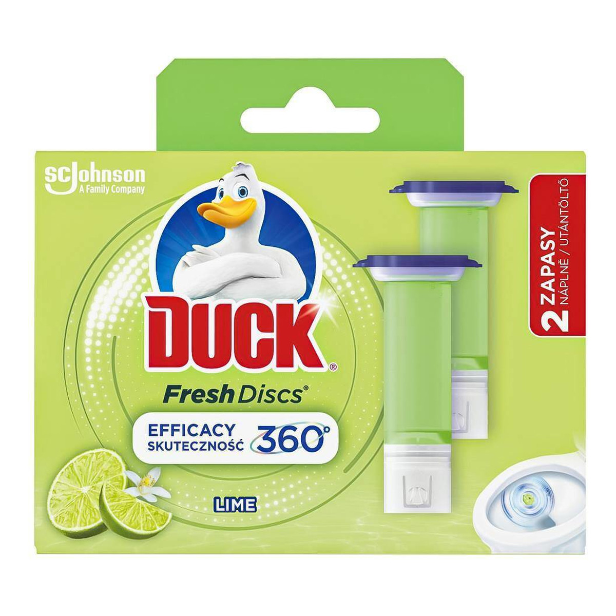 Duck Fresh Discs Żelowe krążki zapas Lime 2szt.