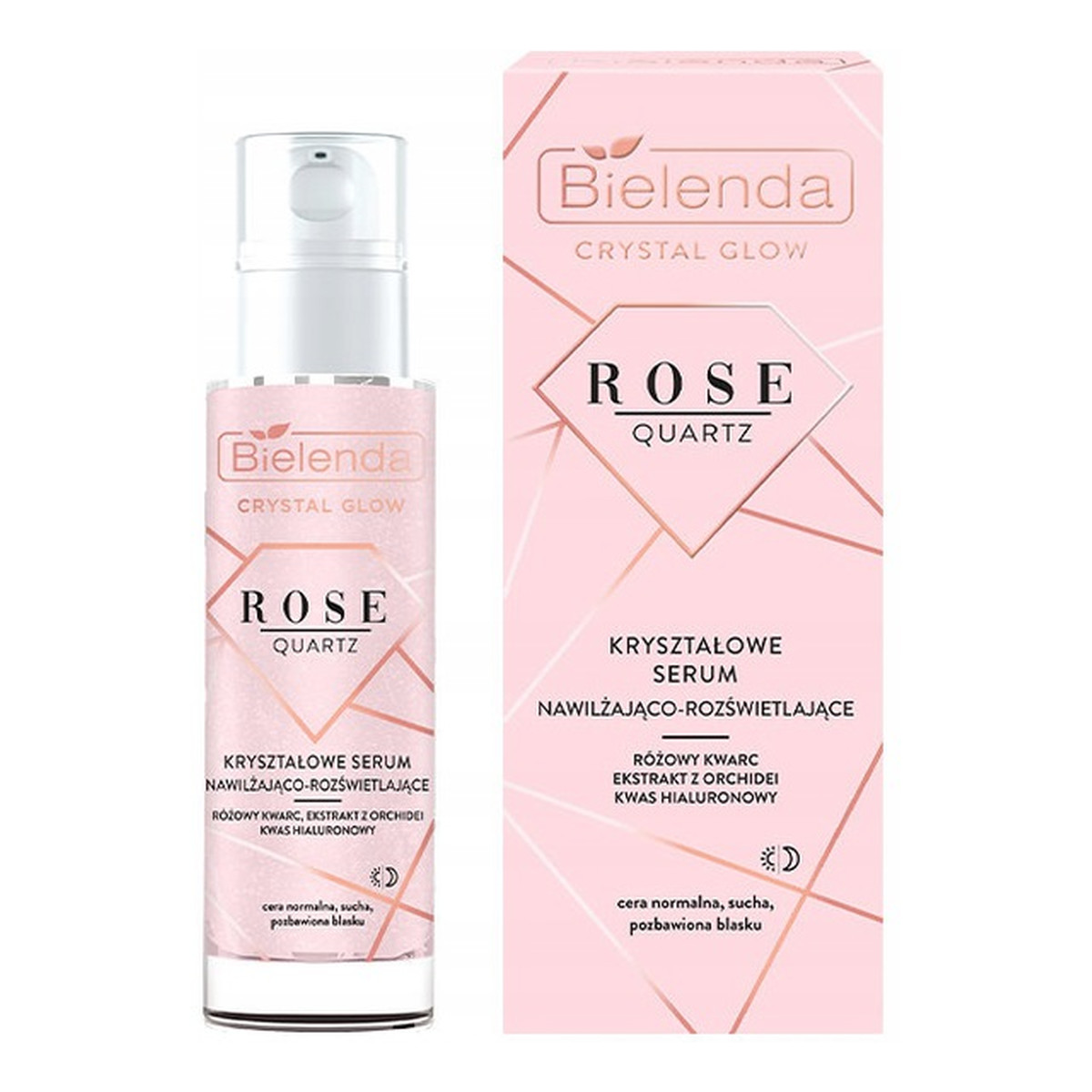 Bielenda Crystal Glow Rose Quartz Kryształowe Serum nawilżająco - rozświetlające 30ml