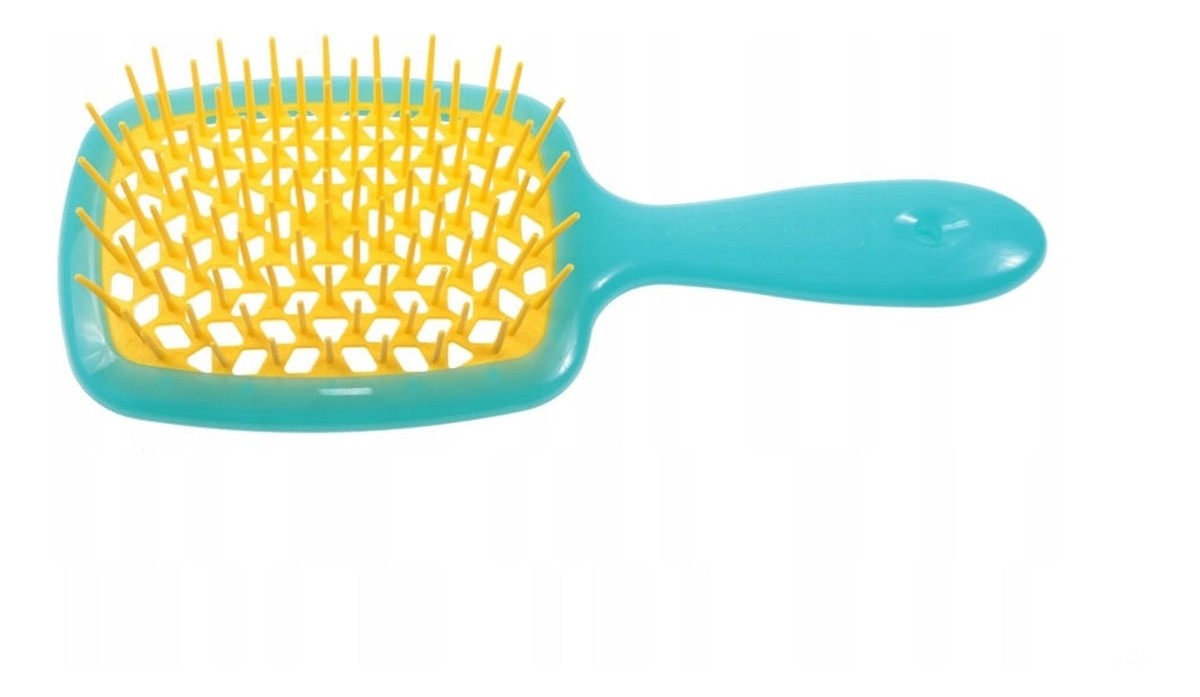 Superbrush szczotka fryzjerska do rozczesywania włosów turkusowo-żółta