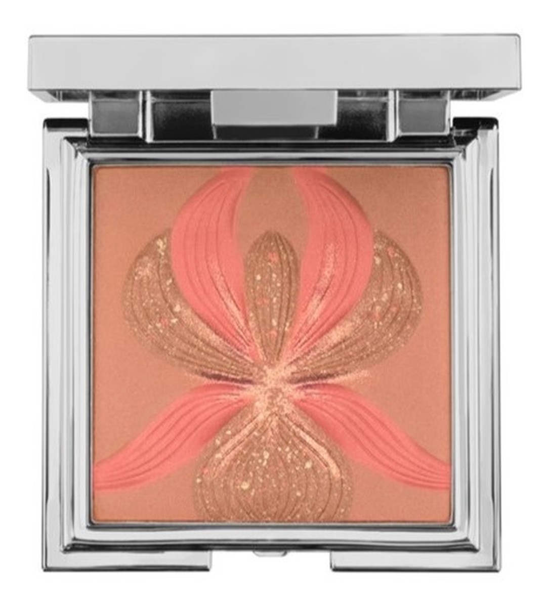 L'orchidee highlighter blush with white liliy rozświetlający róż do policzków corail