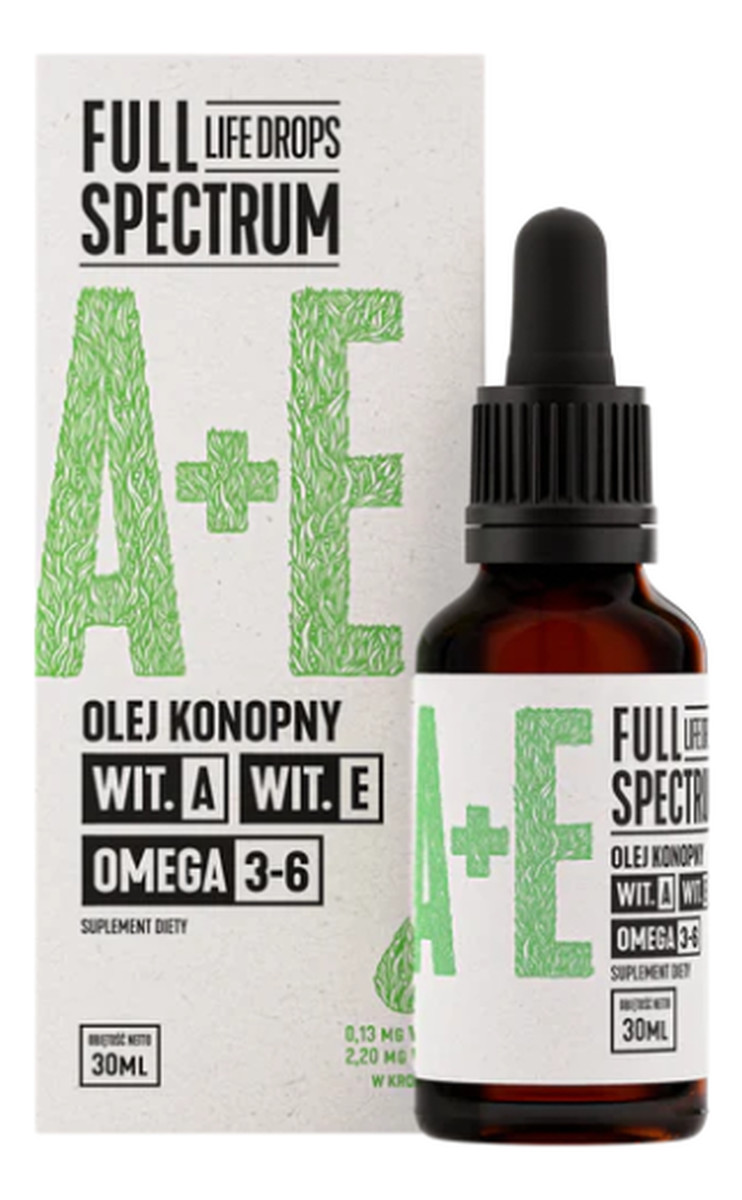 Olej konopny Witamina A+E