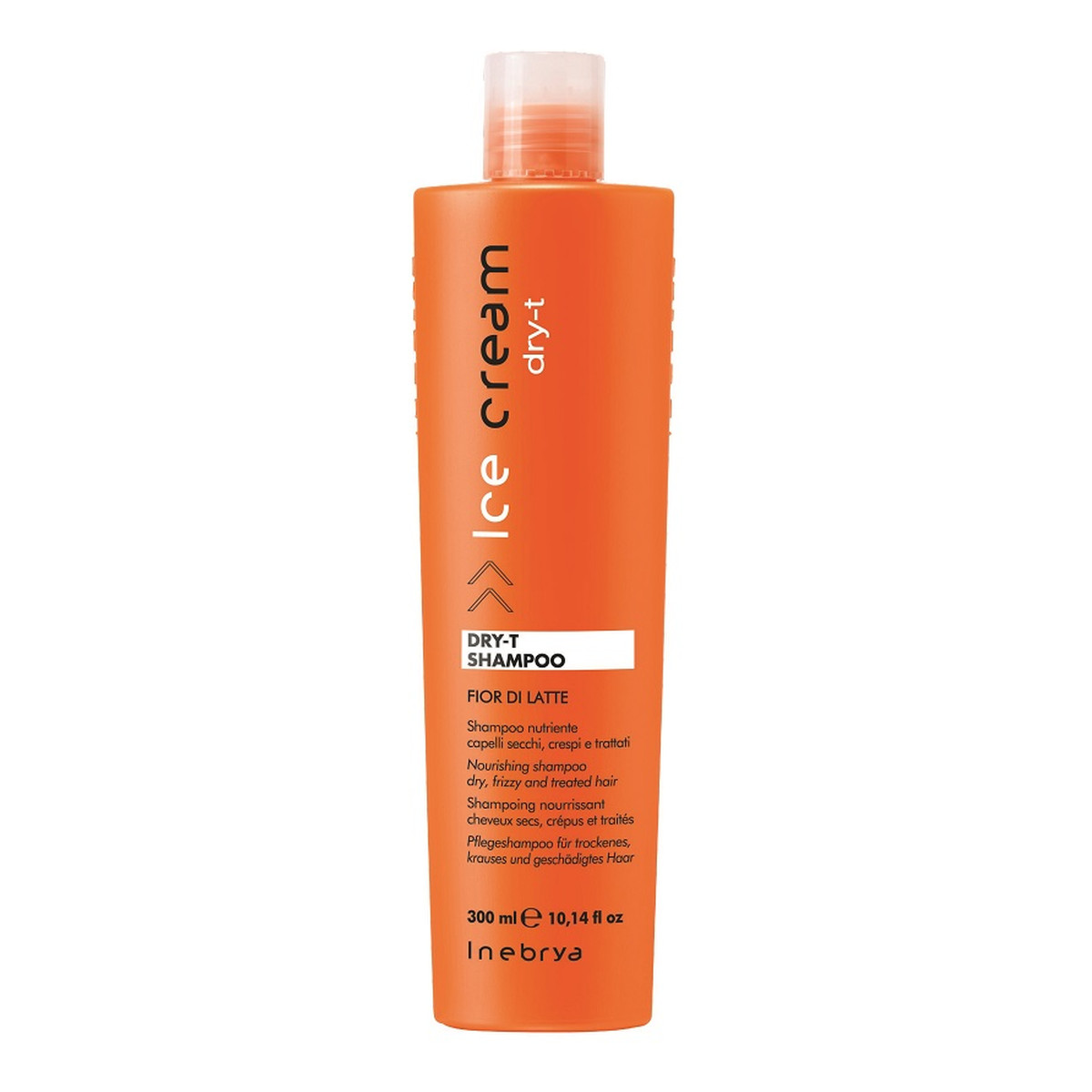 Inebrya Ice Cream Dry-T szampon nawilżający do włosów suchych i zniszczonych z proteinami jedwabiu 300ml