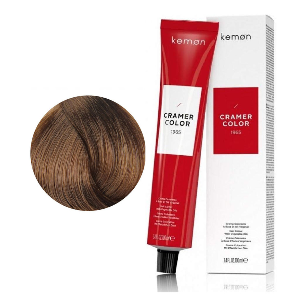 Kemon Cramer Color Kremowa farba do włosów z olejem kokosowym Light Med. Nat. Blond (8.00) 3szt.x100ml