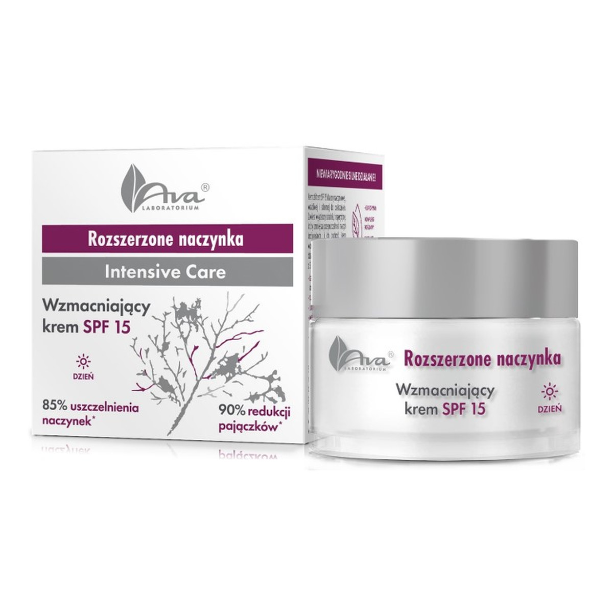 Ava Laboratorium Rozszerzone naczynka Wzmacniający krem SPF 15 na dzień 50ml