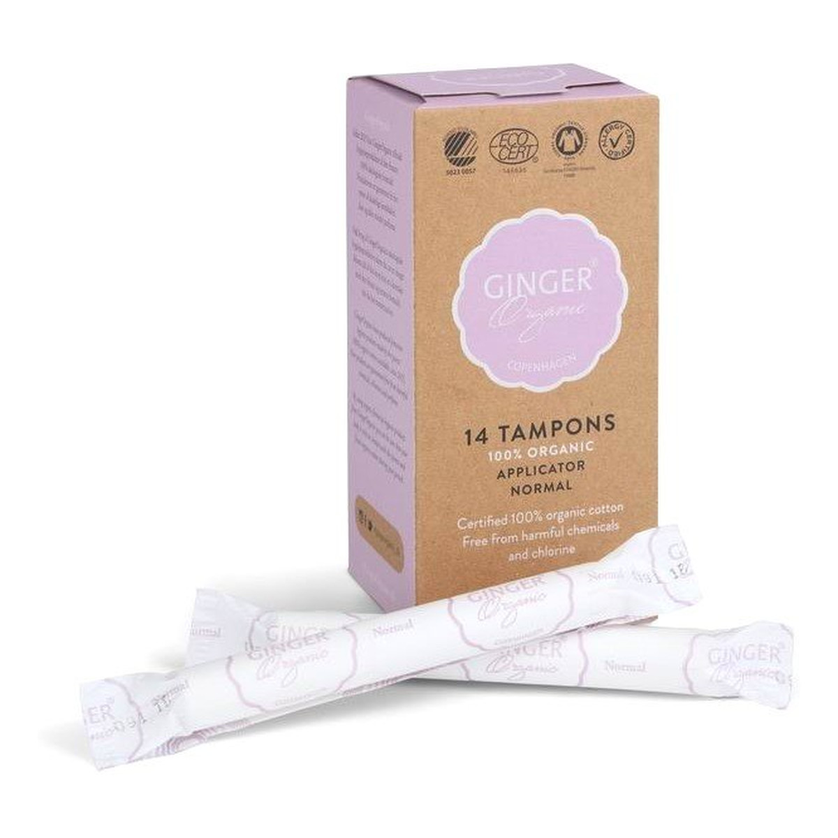 Ginger Organic Tampons tampony organiczne z aplikatorem normal 14szt