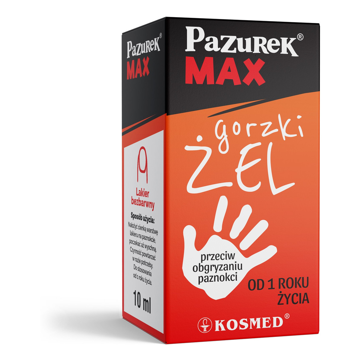 Kosmed Pazurek max gorzki Żel przeciw obgryzaniu paznokci 10ml