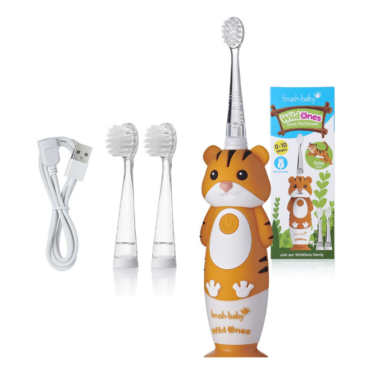 Brush-Baby Wildones szczoteczka soniczna dla dzieci 0-10l tiger