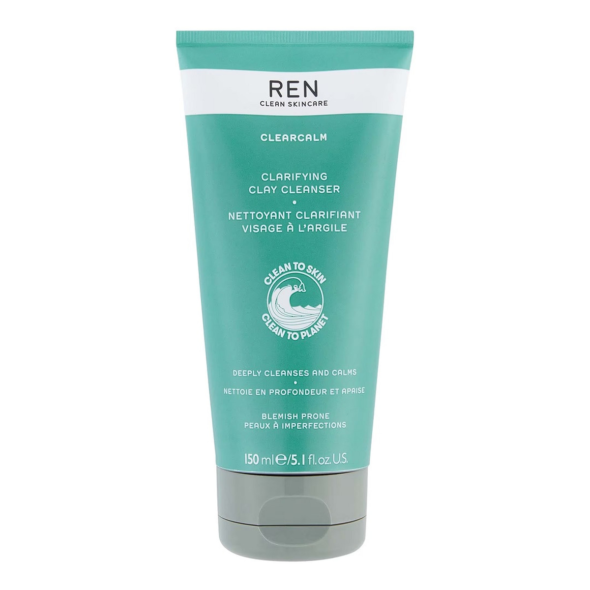 Ren Clearcalm Clarifying Clay Cleanser głęboko oczyszczający Żel do twarzy 150ml