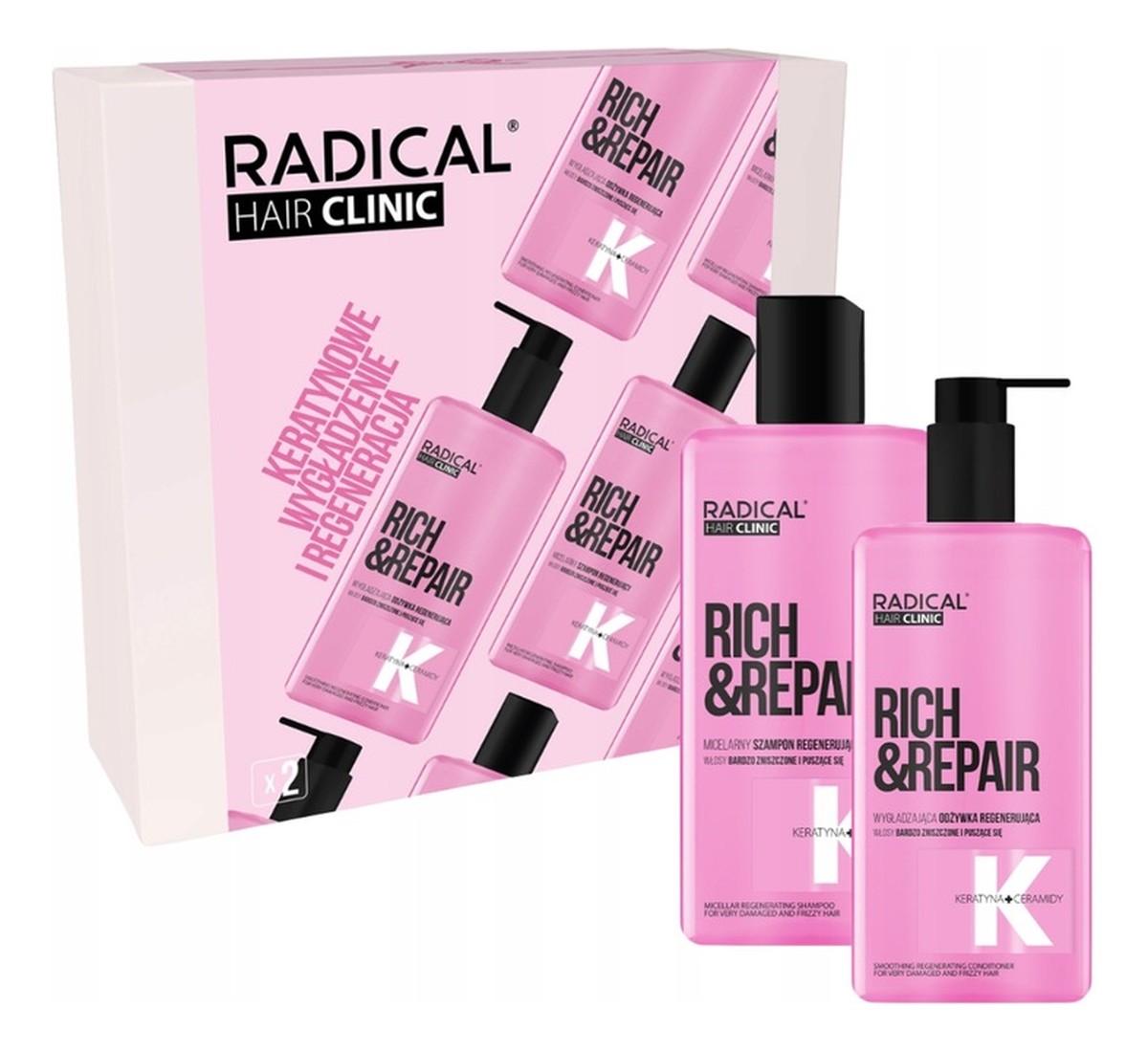 Zestaw prezentowy Hair Clinic Szampon Regenerujący + Odżywka Regenerująca