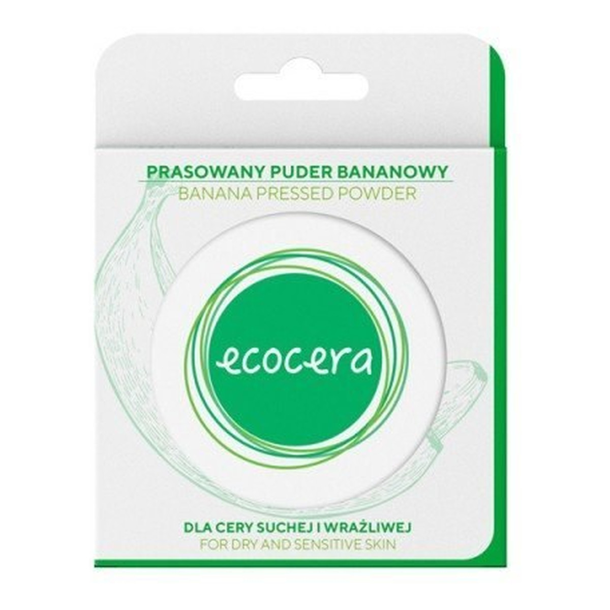 Ecocera Puder prasowany Bananowy cera sucha i wrażliwa 10g