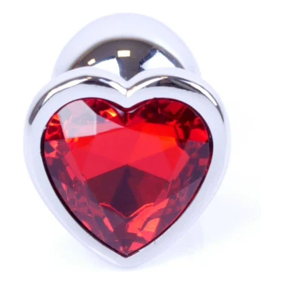 MyLove Butt Plug Collection Jewellery Heart metalowy korek analny Silver Red