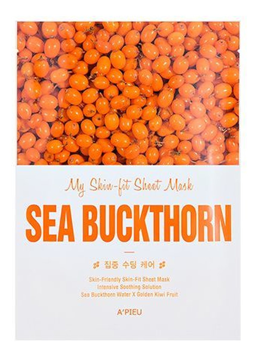 nawilżająco-rozświetlająca maseczka w płachcie Sea Buckthorn