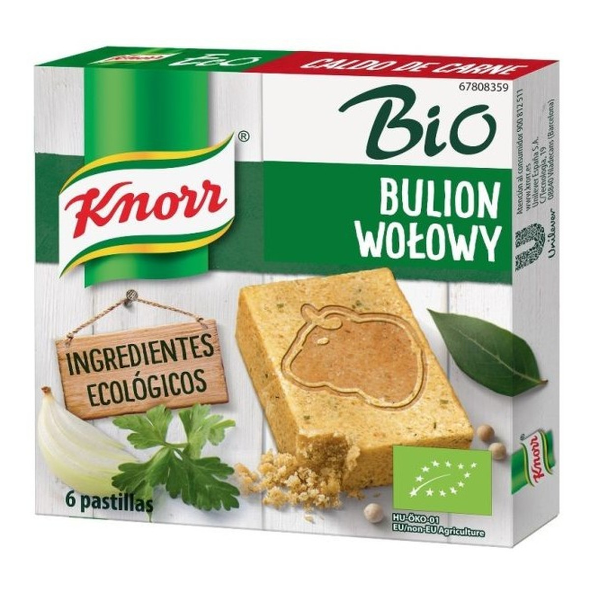 Knorr Bio bulion wołowy w kostkach bio 6x10g 60g