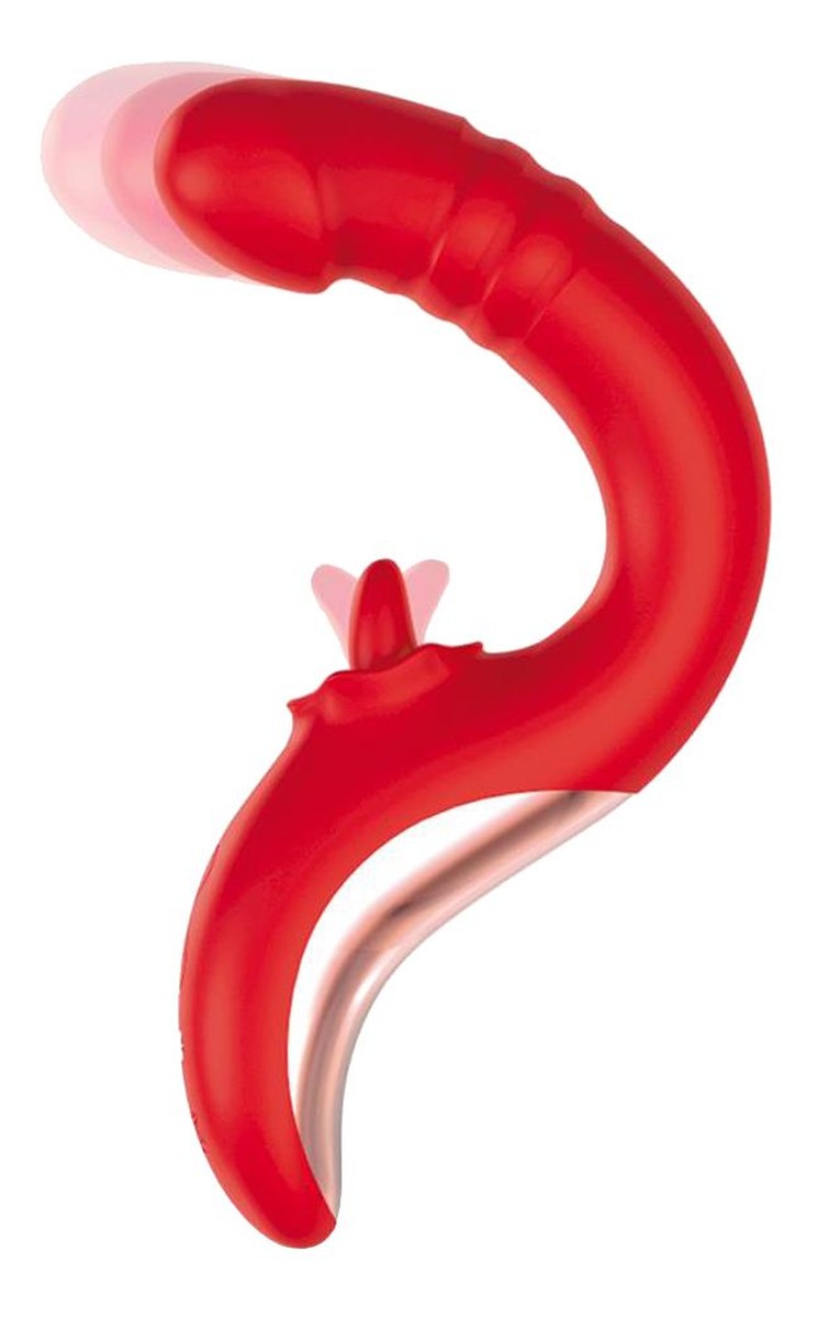 Drako wielofunkcyjny wibrator do intensywnej stymulacji red