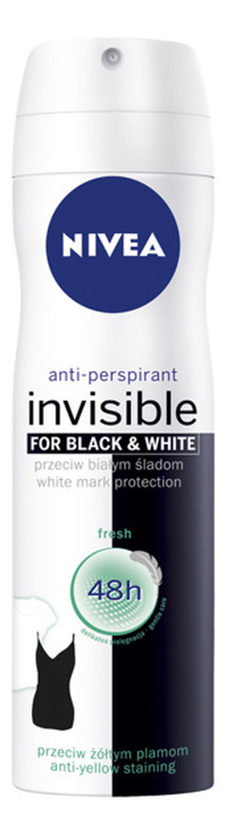 Invisible for Black & White Fresh 48h Antyperspirant WSprayu