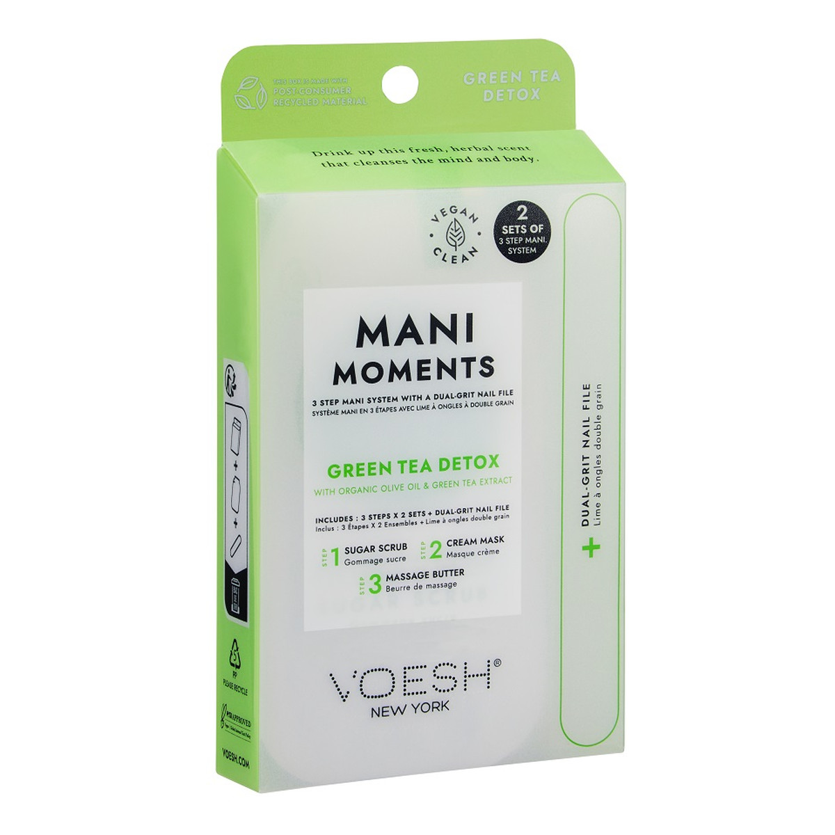 Voesh Mani Moments Duo 2 Zestawy do 3-etapowego manicure green tea detox