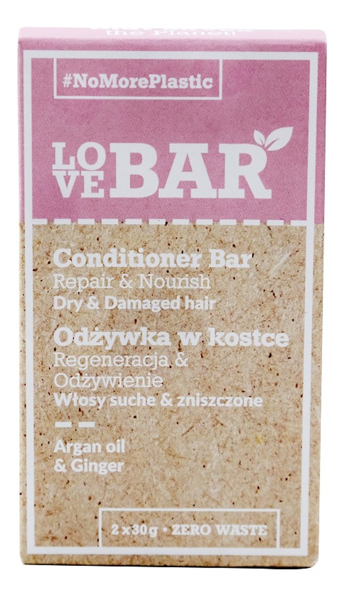 Conditioner Bar odżywka w kostce do włosów suchych i zniszczonych Olej Arganowy & Imbir 2x30g
