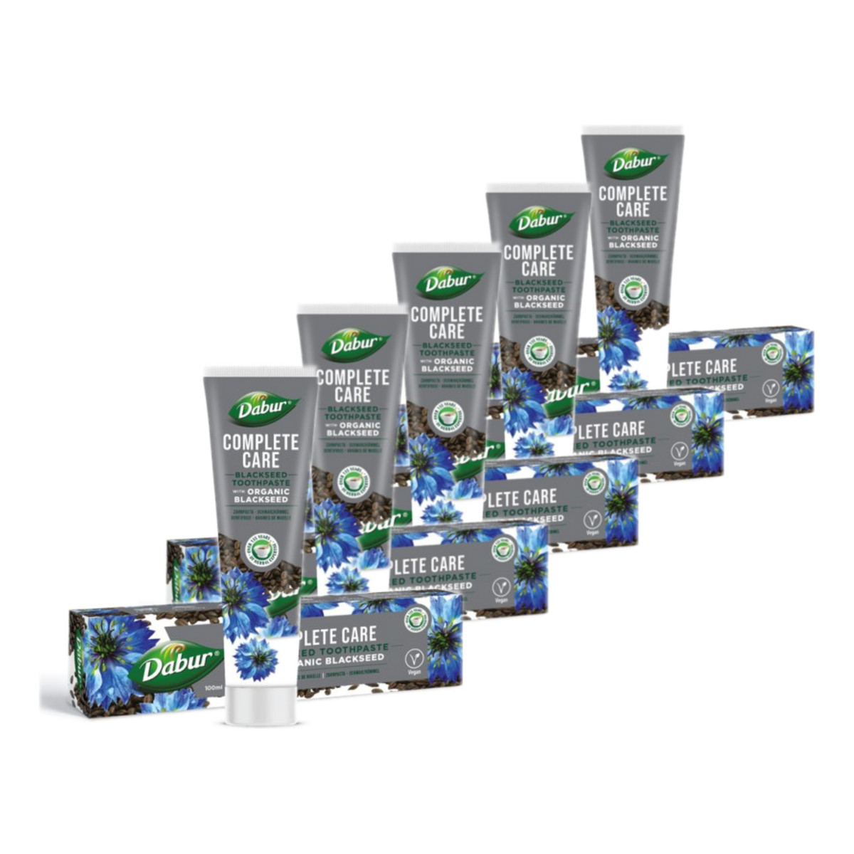 Dabur Węglowa pasta do zębów z organiczną czarnuszką 5x100ml