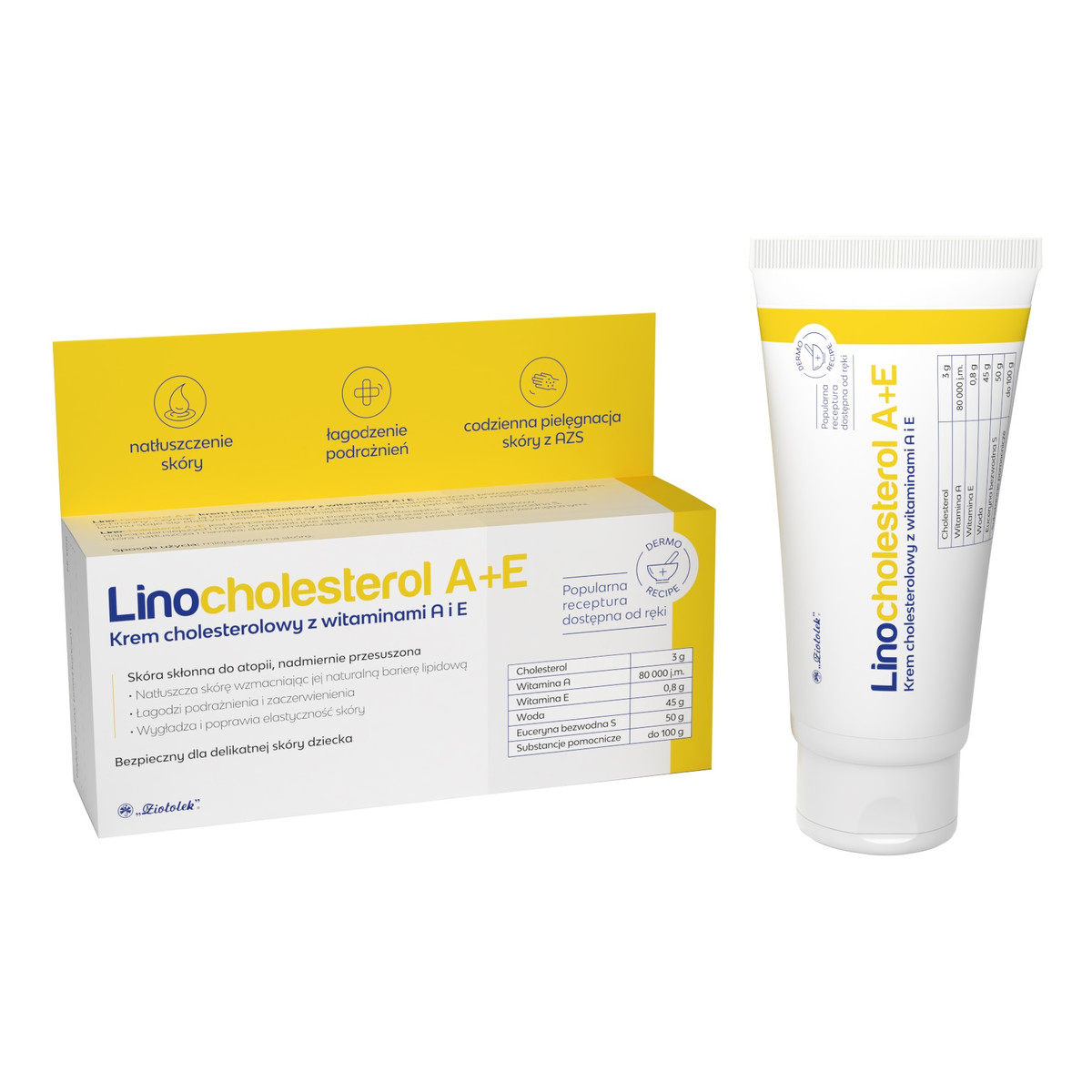 Ziołolek LinoCholesterol Krem cholesterolowy A+E 50g
