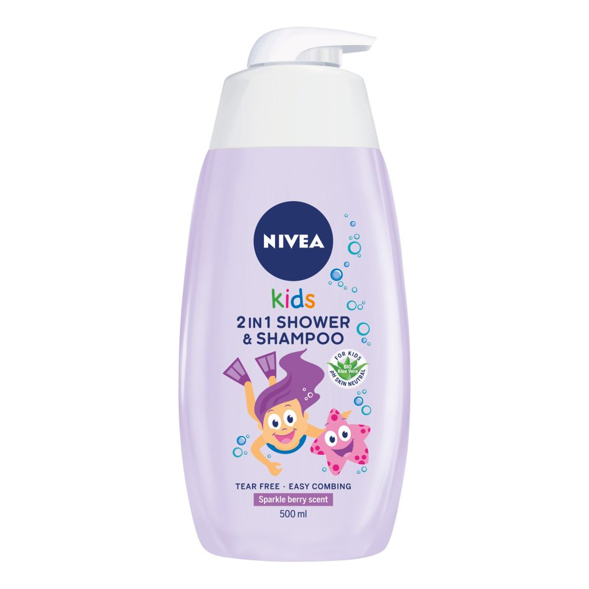 Nivea Kids kojący żel do mycia ciała i włosów 2w1 o zapachu owocowych żelków 500ml