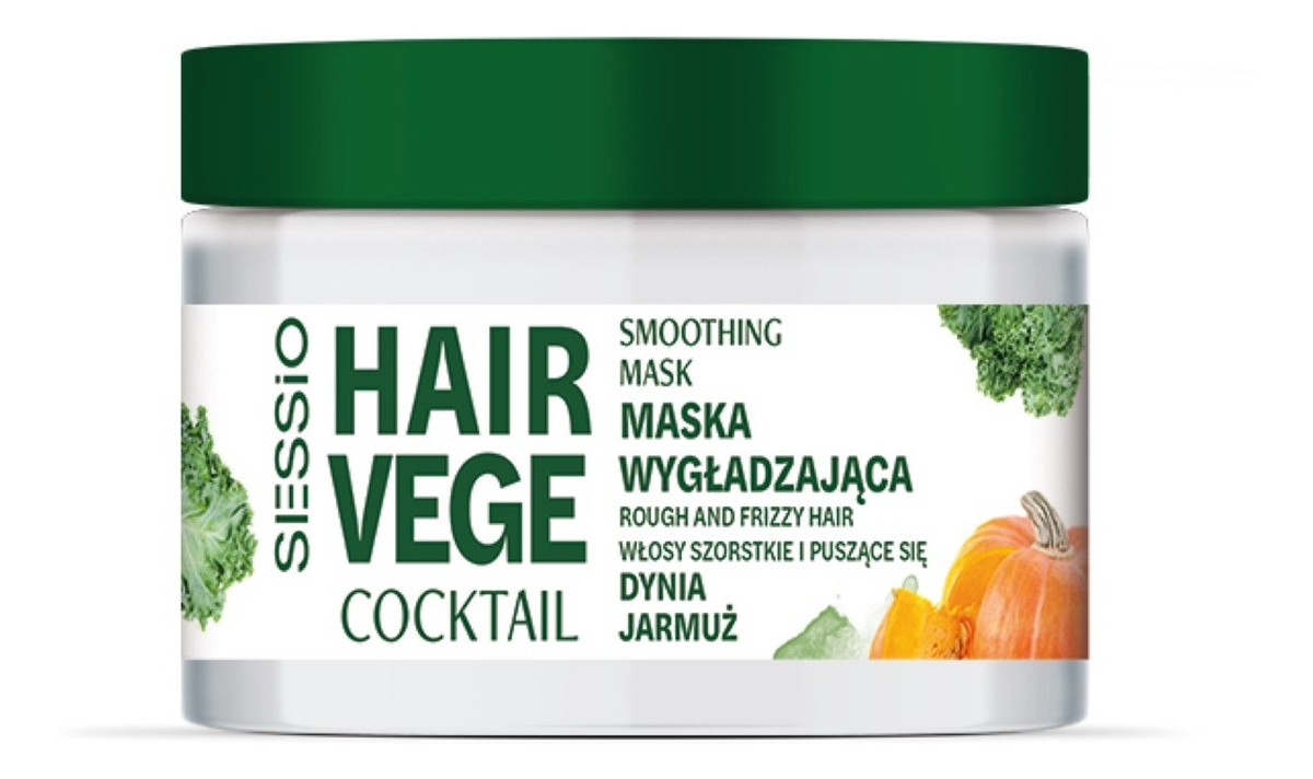 Sessio hair vege coctail wygładzająca maska do włosów szorstkich i puszących się-dynia i jarmuż