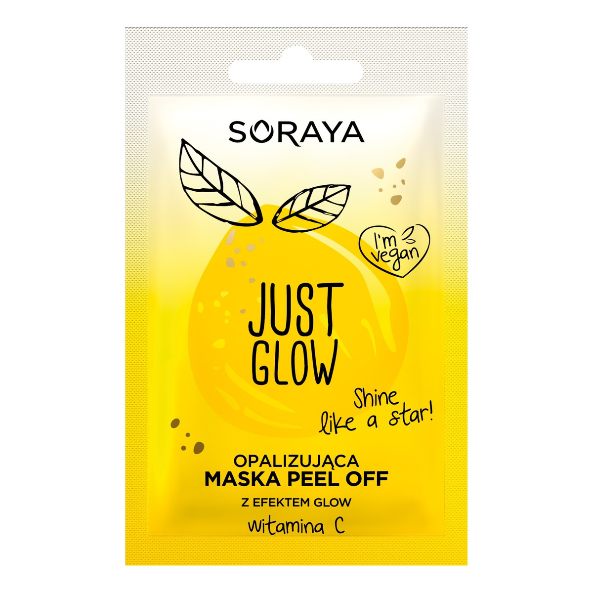 Soraya Just Glow Opalizująca Maska peel-off z efektem Glow z witaminą C 1szt 6g