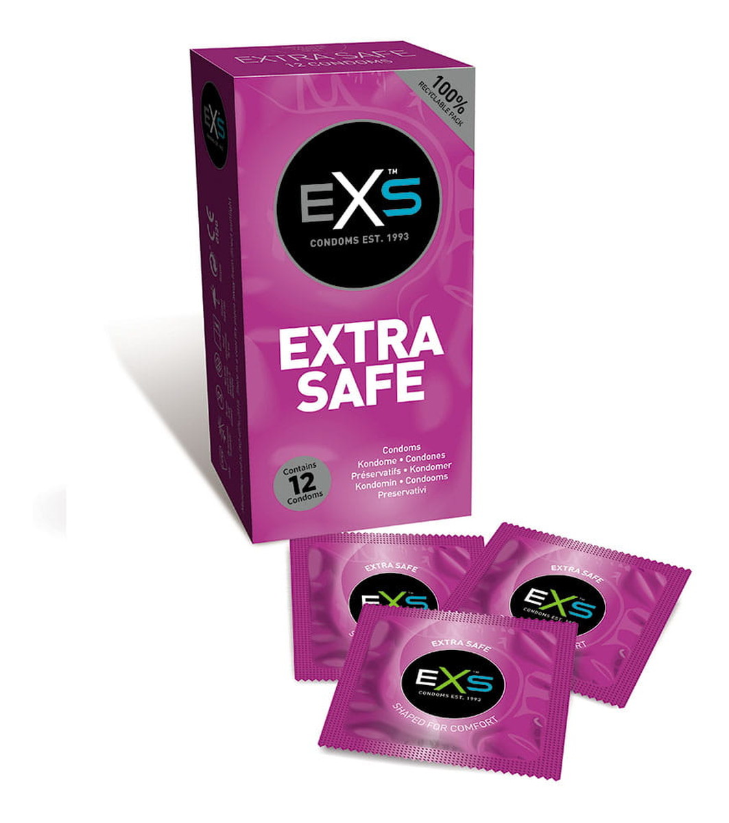 Extra safe condoms pogrubiane prezerwatywy 12szt.